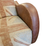 Bold British Heritage Union Jack Fabric and Leather Club Armchair