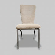 Contemporary High-Back Velvet Fabric Dining Chair