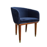 Pottery Barn Navy Velvet Club Accent Chair