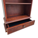 Vintage Arch-Top Mahogany Bookshelf with Single Drawer