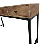Contemporary Industrial Three-Drawer Wooden Console Table