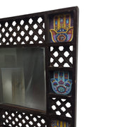 Handcrafted Hamsa-Inspired Decorative Mirror