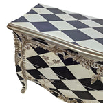 Bold Harlequin Monochrome Baroque Style Chest of Drawers