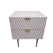 West Elm Audrey Mid-Century Style Geometric Light Pink Nightstand