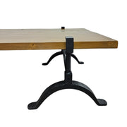 Rustic Industrial Reclaimed Wood Coffee Table with Cast Iron Legs