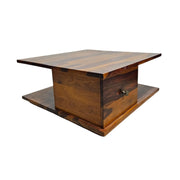 Handcrafted Sheesham Wood Coffee Table with Storage