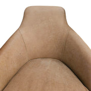 THE One Vintage Style Tan Leather Accent Armchair
