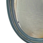 Timeless Antique-Style Oval Wall Mirror with Rose Crest