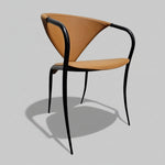 The Sculptural Italian Leather Dining Chair