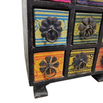 Heritage Hand Painted Multi Colour 9 Drawer Mini Spice Chest