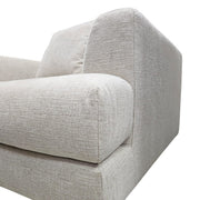 Home Center Modern Comfort Beige Textured Fabric Cuddle Armchair