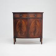 Vintage Style Elegant Bowfront Wooden Cabinet