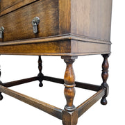Vintage Charm Oak Bureau Slant-Front Writing Desk