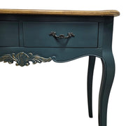 Elegant Teal French Provincial Console Table