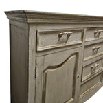 Provincial Charm Hand-Distressed Cream Sideboard Cabinet
