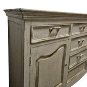 Provincial Charm Hand-Distressed Cream Sideboard Cabinet