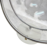 Futuristic Clear Acrylic Pedestal Bubble Chair with White Base