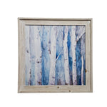 Serene Birch Forest Framed Original Watercolor Canvas Painting