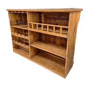 Hand-Carved Rustic Bar Counter