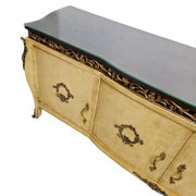 Ornate Baroque Style Gilded Cream Four Door Credenza Sideboard