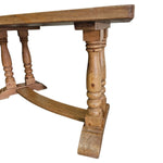 Rustic Solid Pine Curved Trestle Console Table