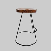 Industrial Solid Wood Tractor Seat Bar Stool