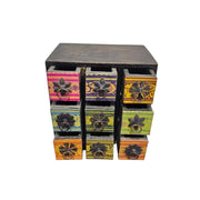 Heritage Hand Painted Multi Colour 9 Drawer Mini Spice Chest
