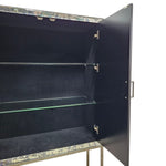 THE One Retro Glam Distressed Mirrored Glass Drinks Cabinet