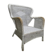 Timeless 20th Century Lloyd Loom Weathered Wicker Chair