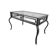 Classical Wrought Iron Glass Top Coffee Table