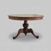 Victorian Style Solid Mahogany Round Pedestal Dining Table