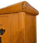 Chinese Vintage Elm Wedding Cabinet Butterfly Hardware