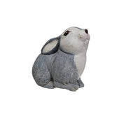 Rustic Hand-Cast Concrete Bunny Rabbit Garden Figurine