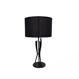 Sculptural Black Table Lamp