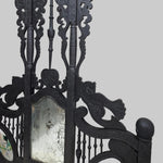 Heritage Sindhi Antique Hand-Carved Wood Four-Poster Bed