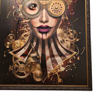 Sarah Bordia Signed Authenticated Steampunk Chanel Inspired Framed Wall Art