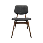 Sleek Scandi-Style Charcoal Fabric Dining Chair