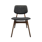Sleek Scandi-Style Charcoal Fabric Dining Chair