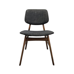 Sleek Scandi-Style Charcoal Fabric Dining Chair