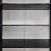 Vintage Black Glass Display Cabinet