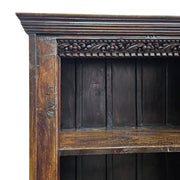 Vintage Indian Carved Solid Wood Bookcase