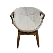 Home Centre Shai Solid Wood Barrel Accent Chair