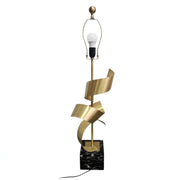 Contemporary Postmodern Sculptural Brass Ribbon Table Lamp