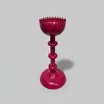 Harfin Vintage Style Magenta Pink Scalloped Metal Pillar Candle Holder