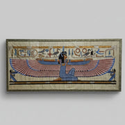 Framed Egyptian Goddess Isis Papyrus Painting Wall Artwork