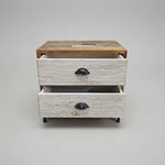 Rustic Industrial Two-Drawer Reclaimed Wood Nightstand