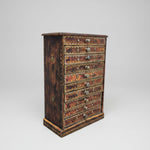 Artisanal Hand-Painted Wooden 10-Drawer Apothecary Jewellery Chest