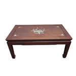 Hand-Inlaid Rosewood Coffee Table with Mother of Pearl