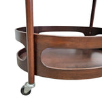 Mid-Century Modern Curved Bentwood Drinks Trolley with Chrome Handles