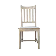 Rustic Whitewashed Wooden Dining Chair